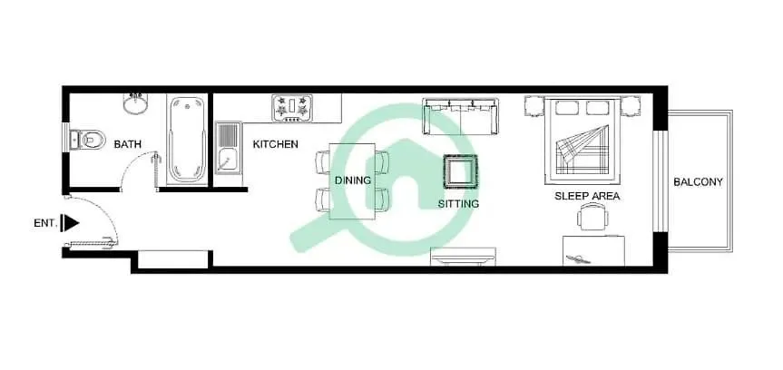 Apartmán Studio In Botanica Jvc Perfect For 3 Dubaj